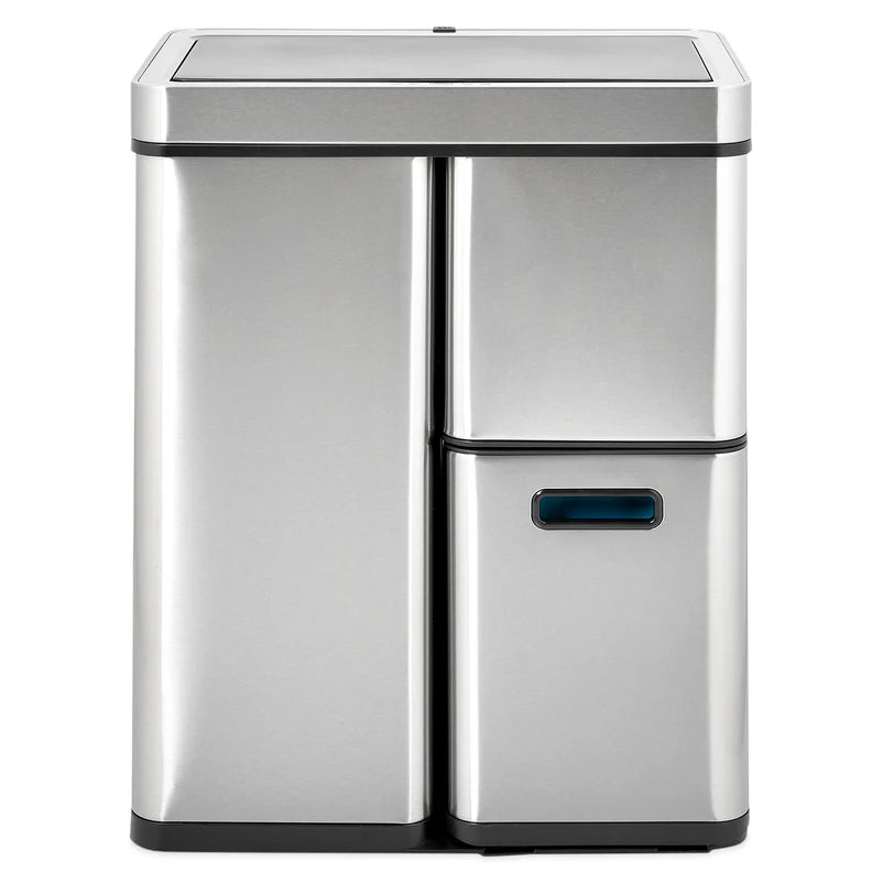 60L Touchless Triple Trash Bin with Sensor - 3 Compartments