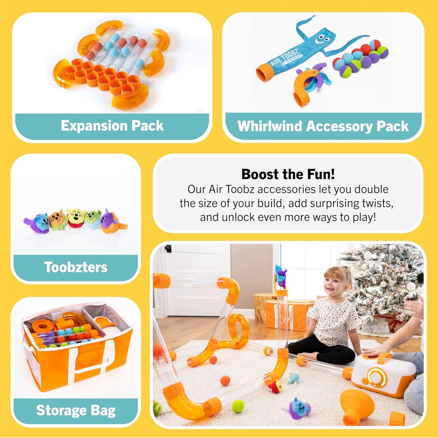 Fat Brain Toys Air Toobz - Air-Powered Sensory Toy for Kids 3+