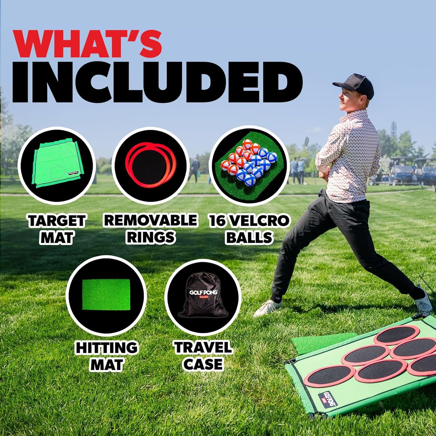 Portable Backyard Golf Game Set – Fun Outdoor Lawn Game for Family & Adults
