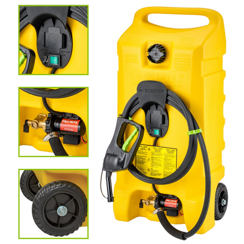 Scepter 14 Gallon Gas Caddy with Electric Fuel Pump