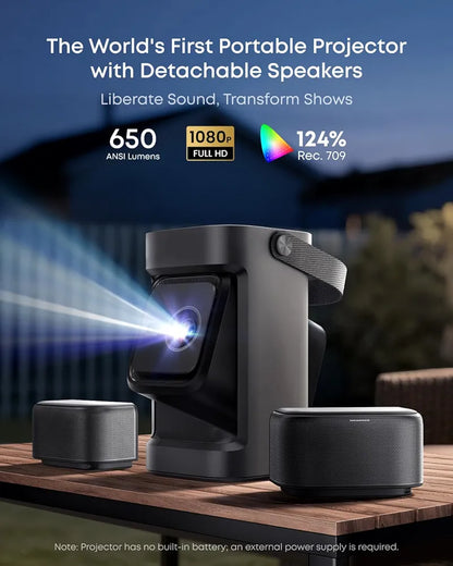 Detachable-Speaker Portable Projector
