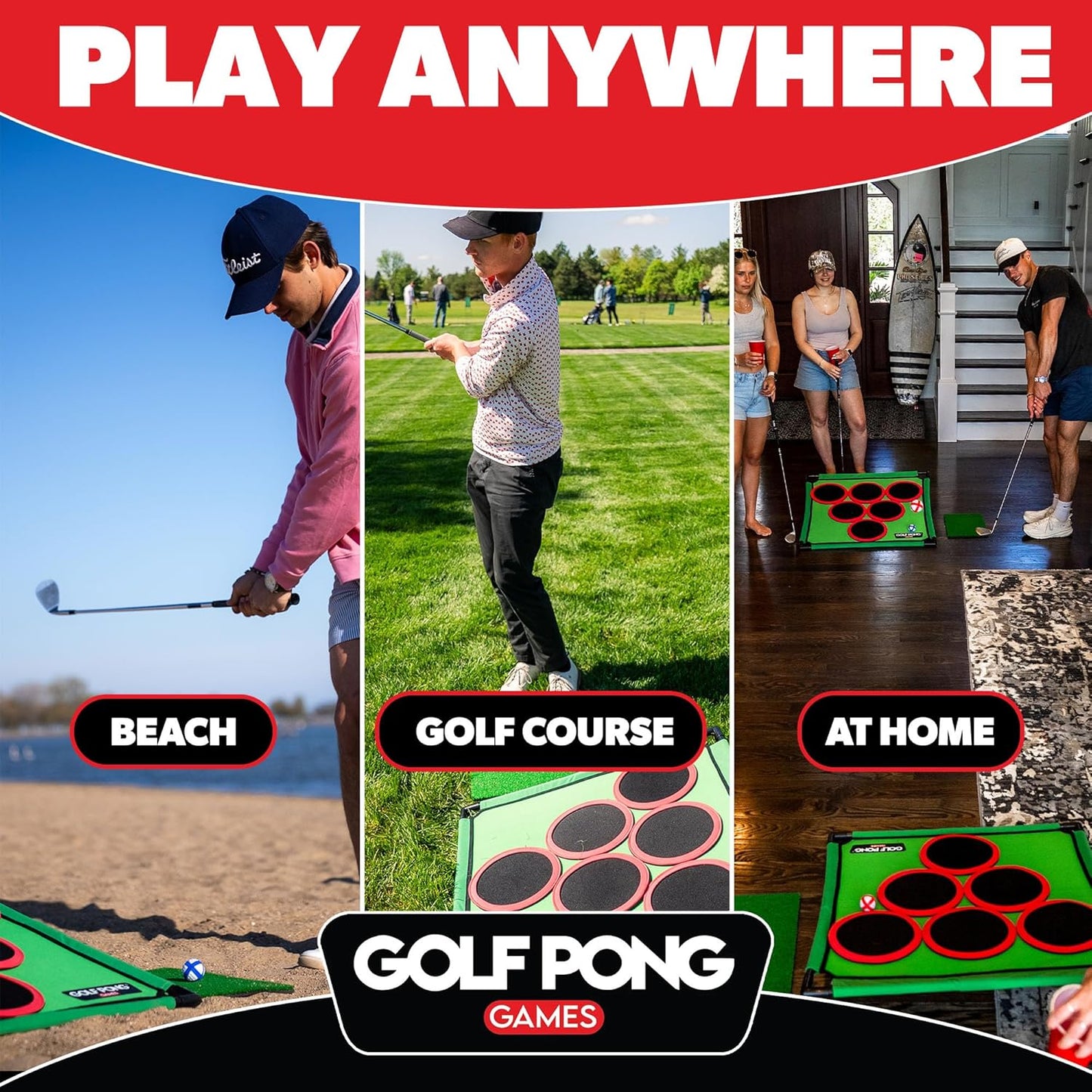 Portable Backyard Golf Game Set – Fun Outdoor Lawn Game for Family & Adults